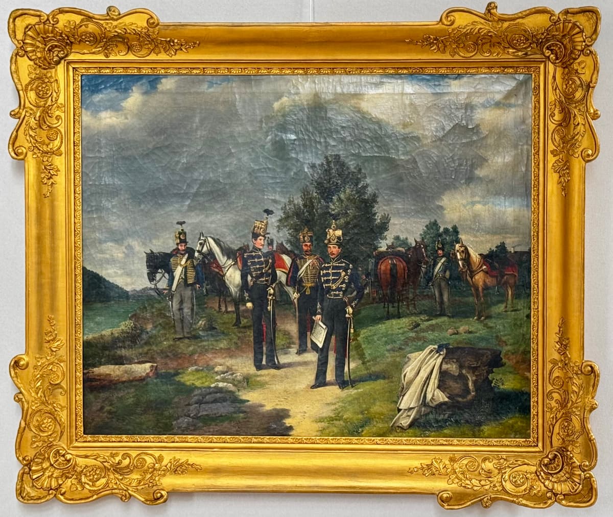 Austrian Hussars Receiving Orders
