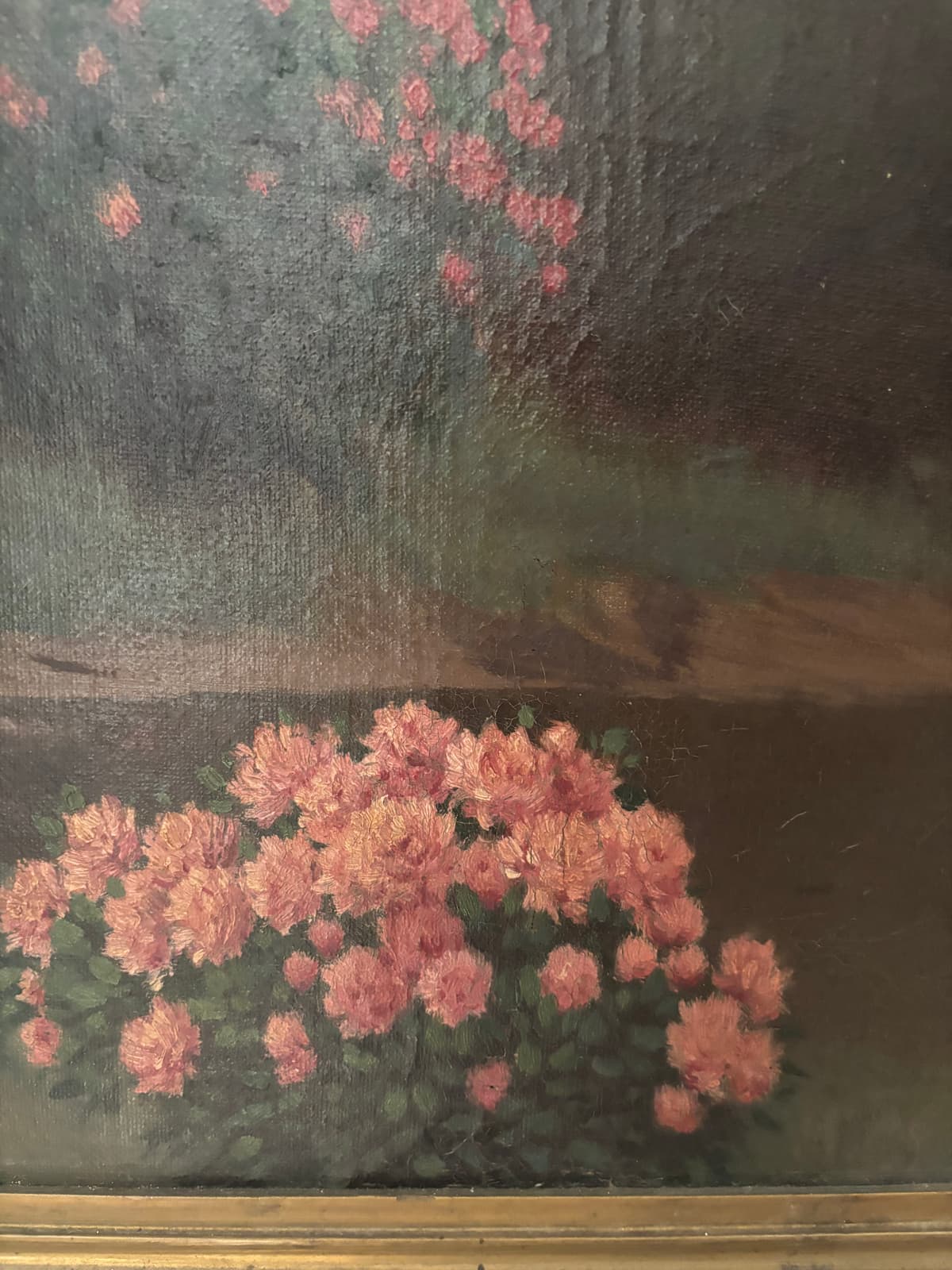 Rózsabokrok alkonyfényben a tóparton