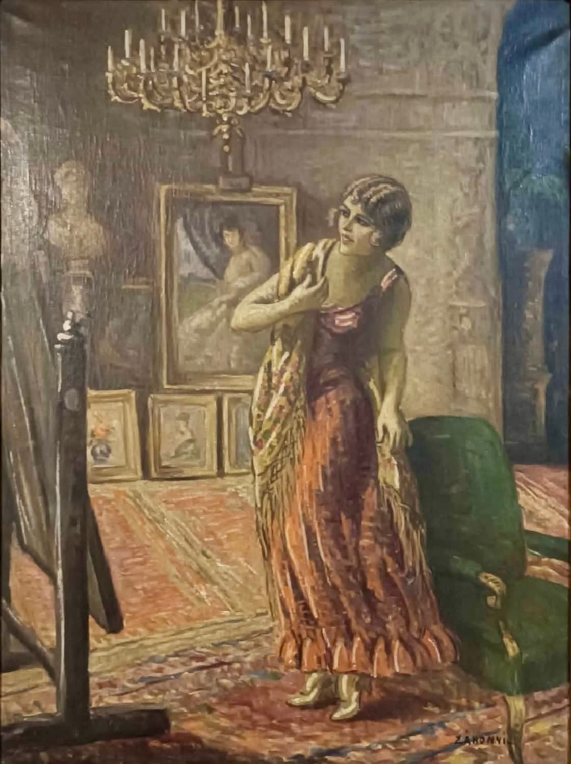 Nő a tükör előtt