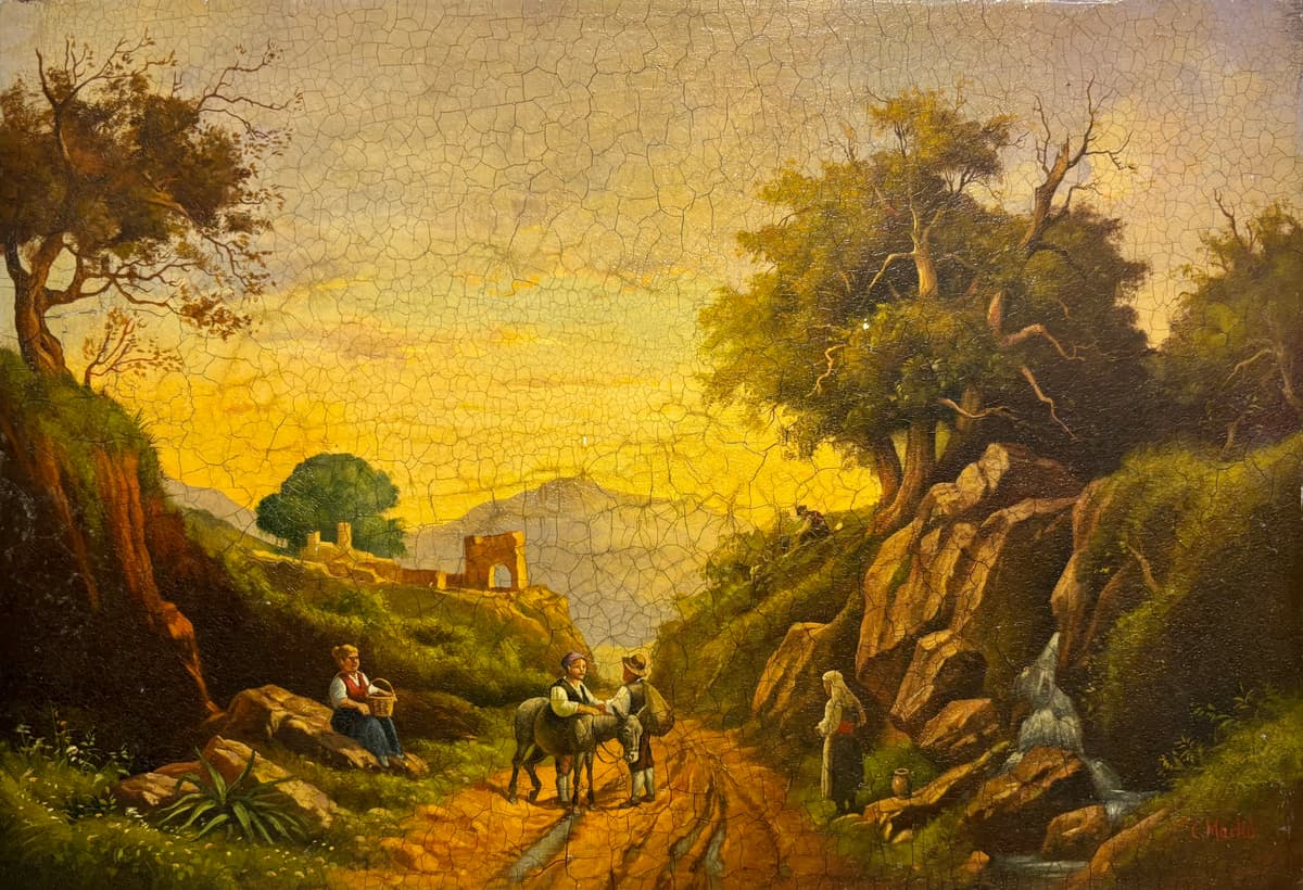 Alkonyi út a hegyi forrásnál