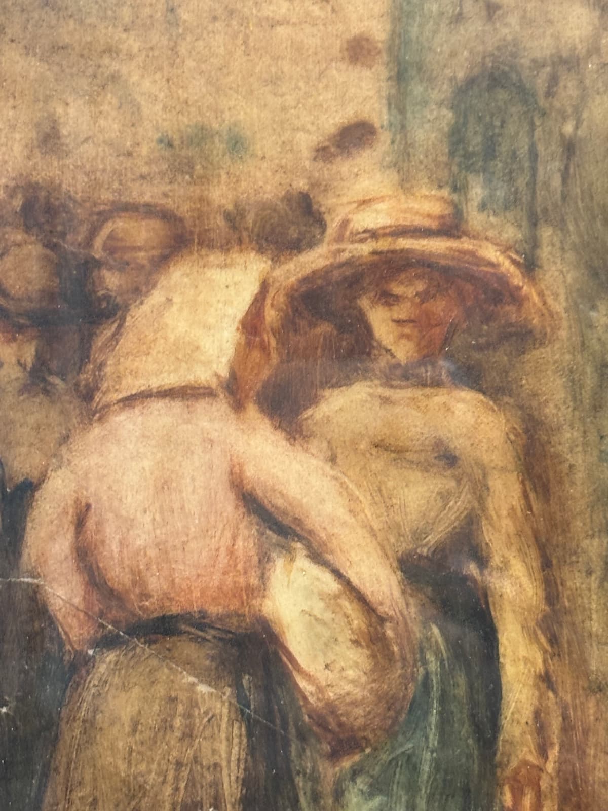 Utcai jelenet kalapos nőkkel