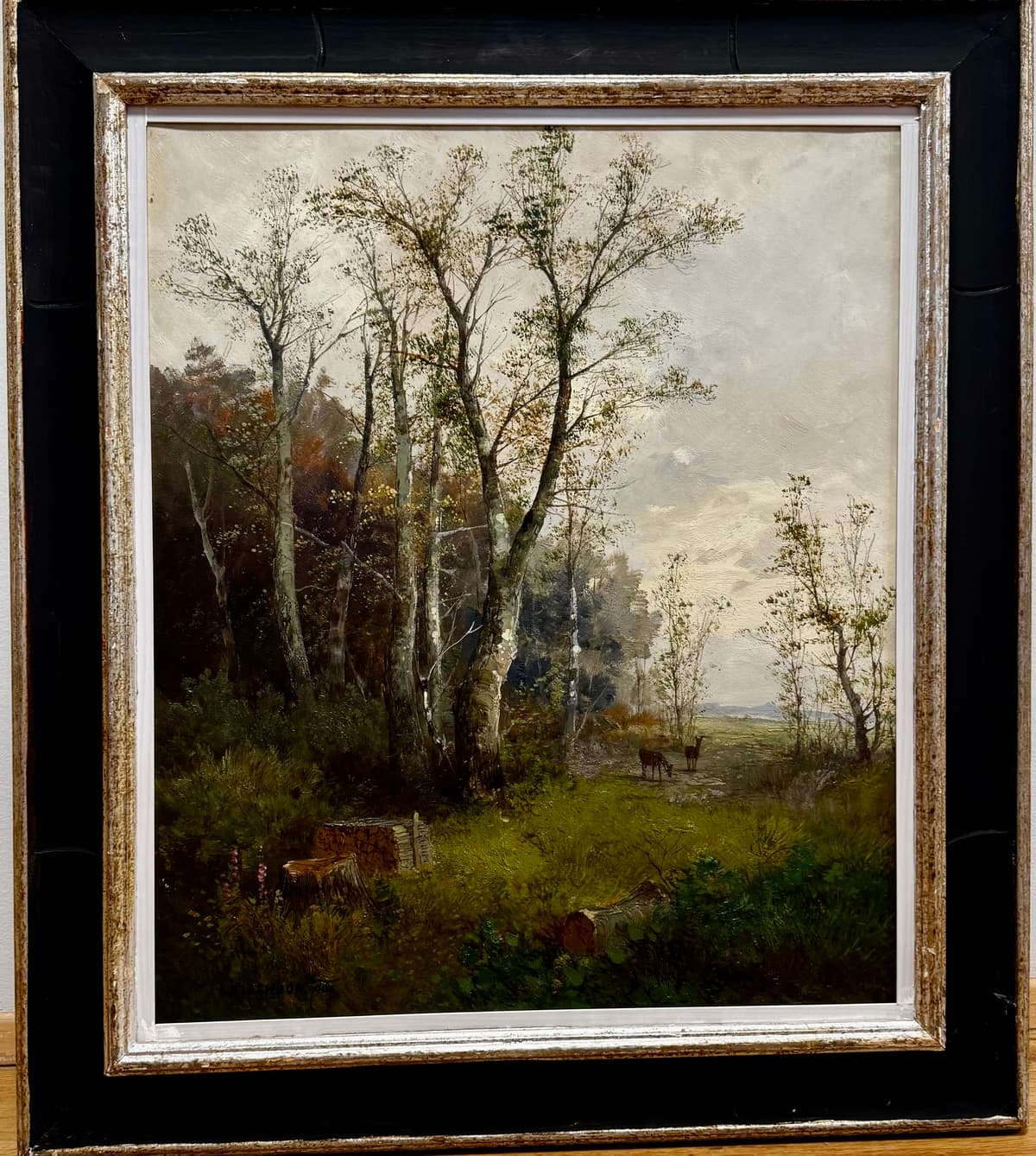 Erdős táj szarvasokkal