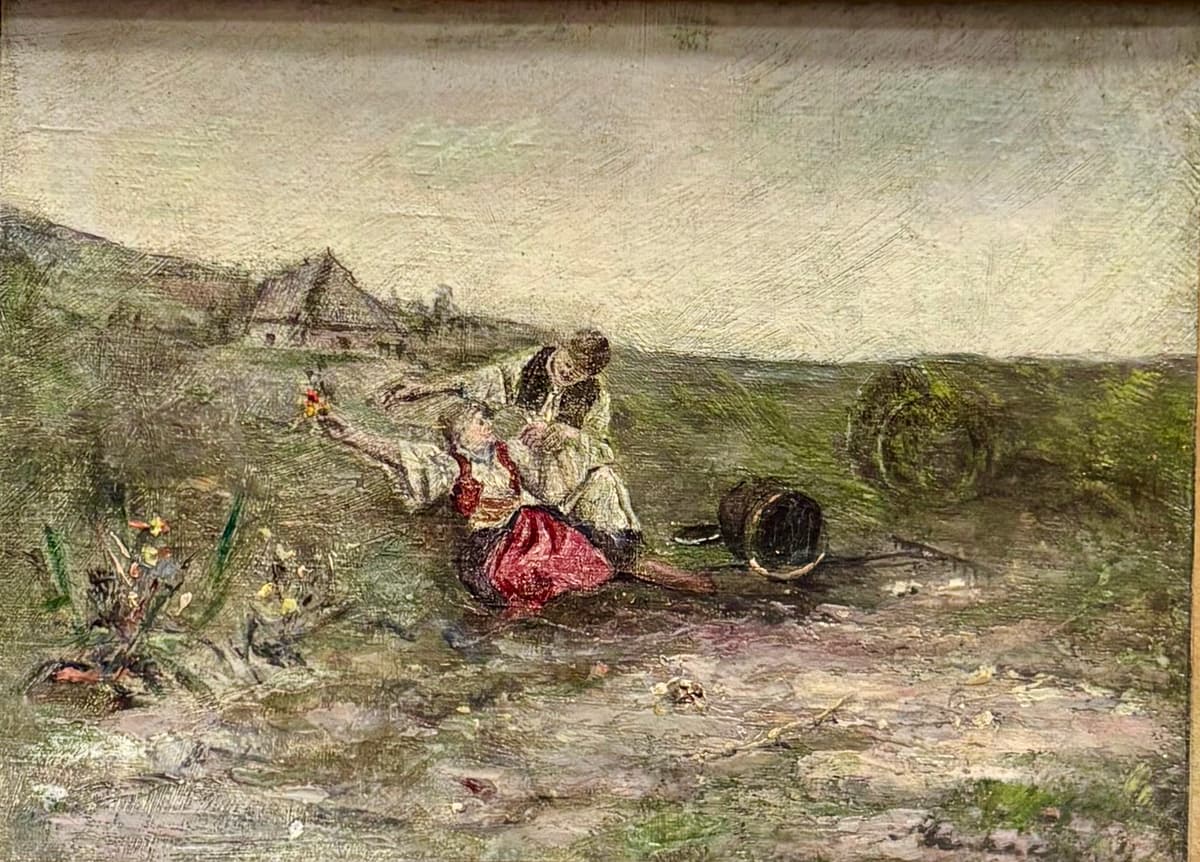 Fiatal pár a mezőn