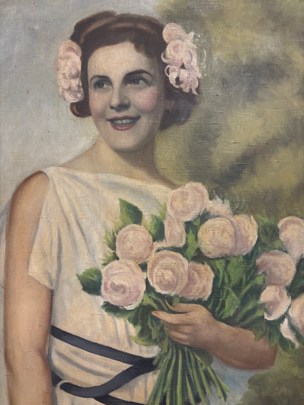 Young Woman with Roses