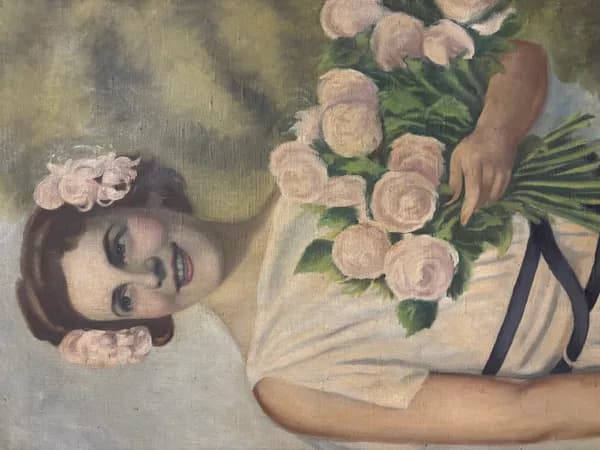 Young Woman with Roses