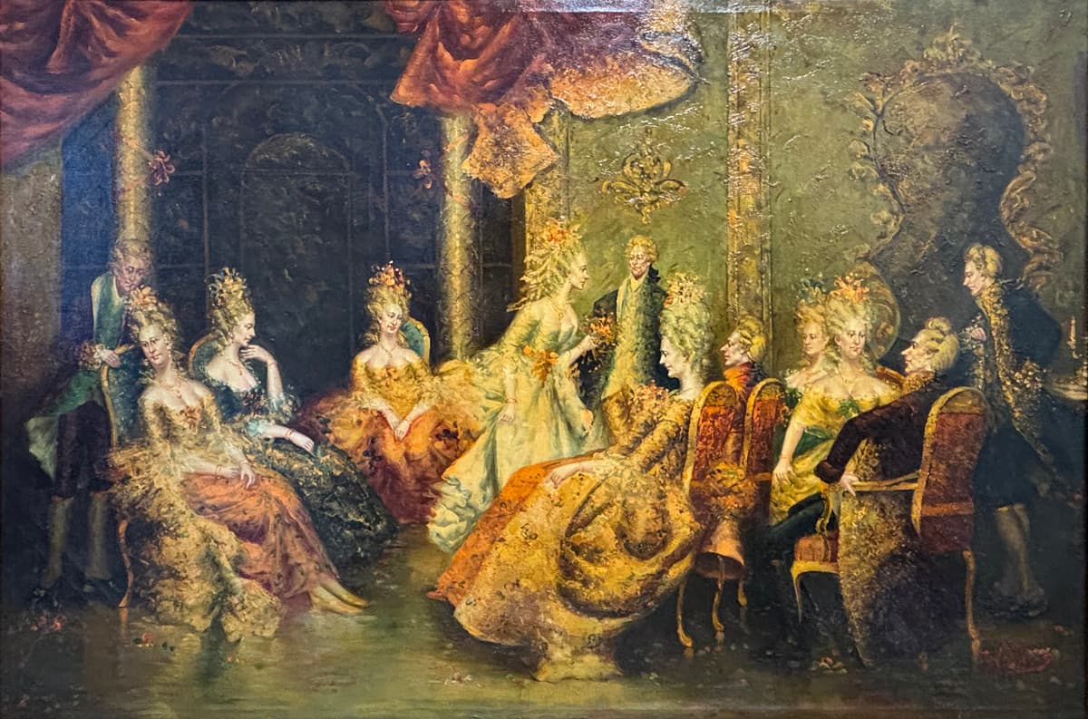 A rokokó szalon fényei