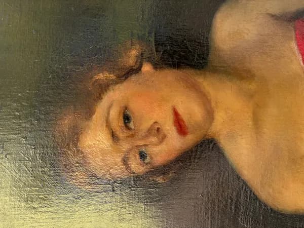 Young Woman in red Dress