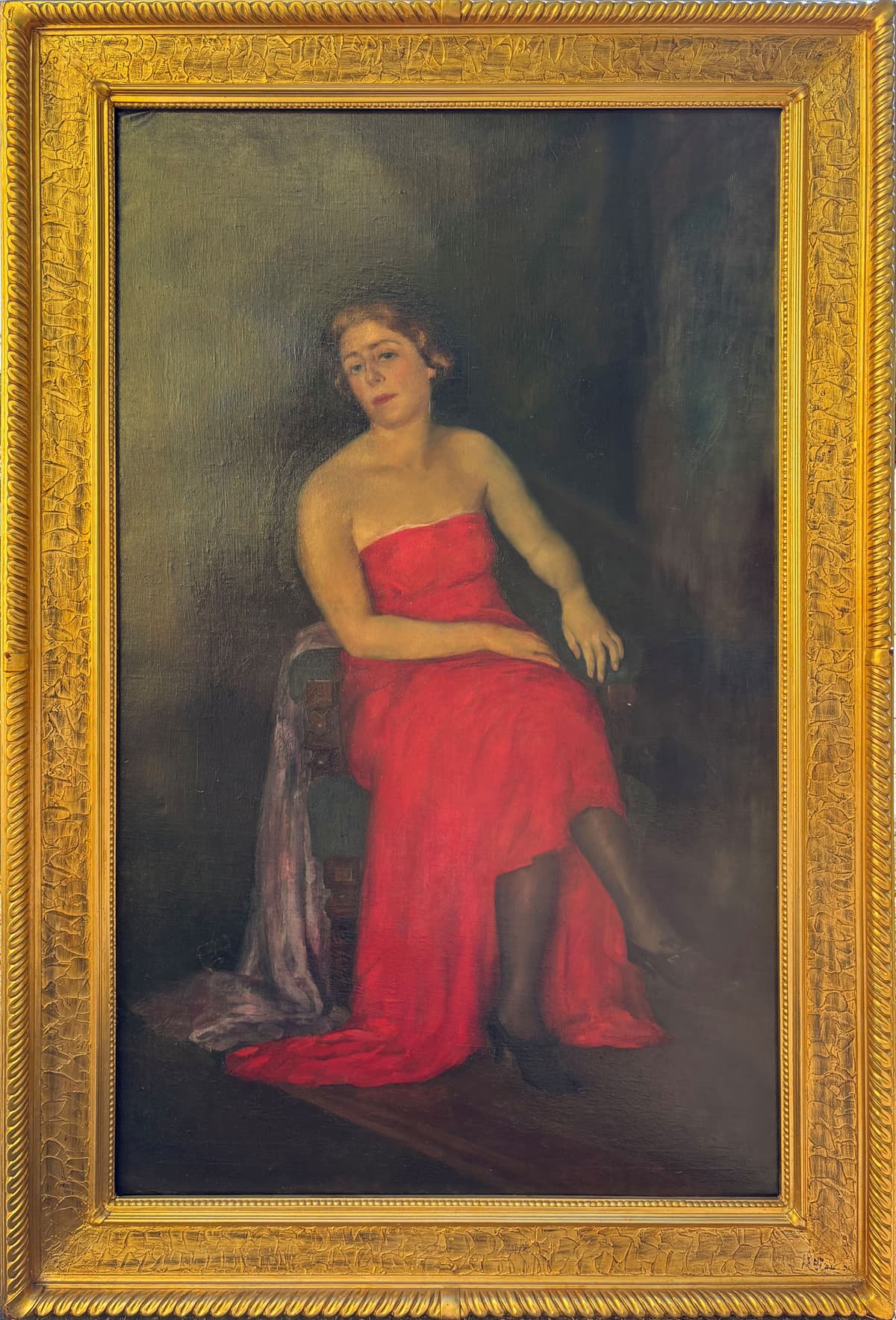 Young Woman in red Dress