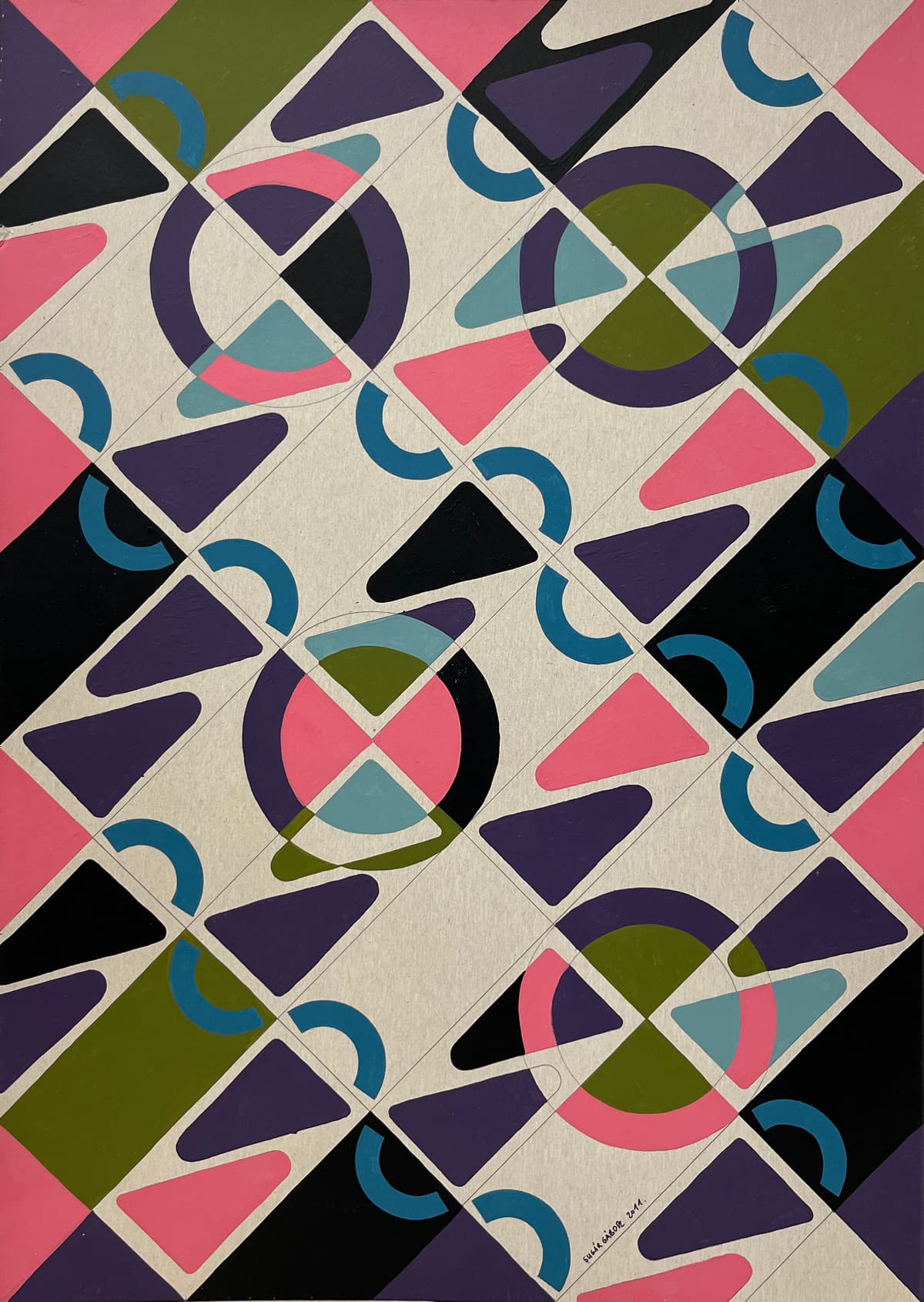 Kaleidoszkóp a diagonál rácsban