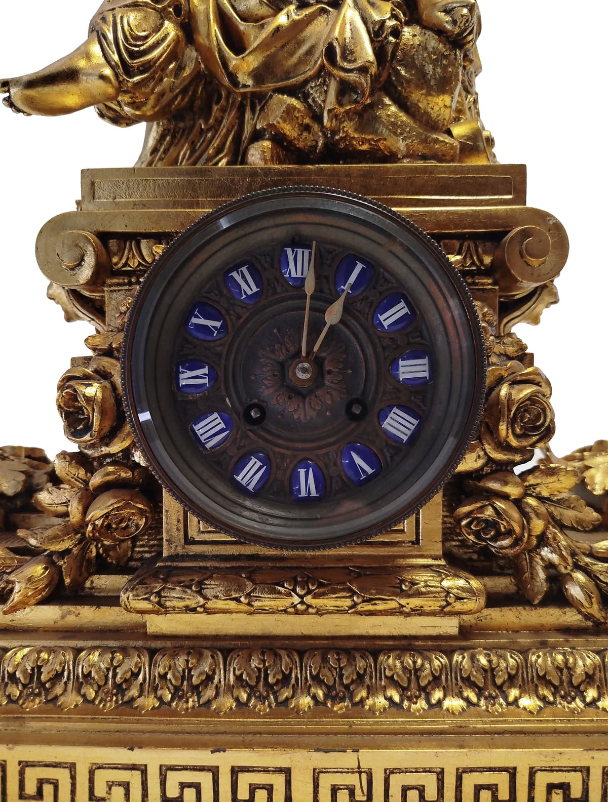 Elmélkedő múzsa - ormolu kandallóórája