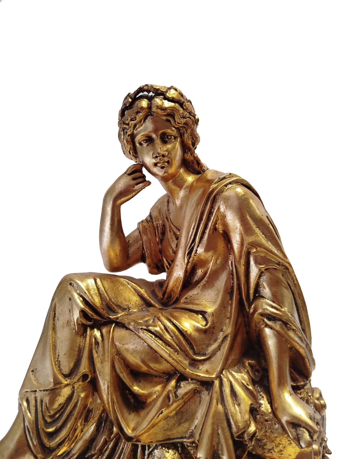 Elmélkedő múzsa - ormolu kandallóórája