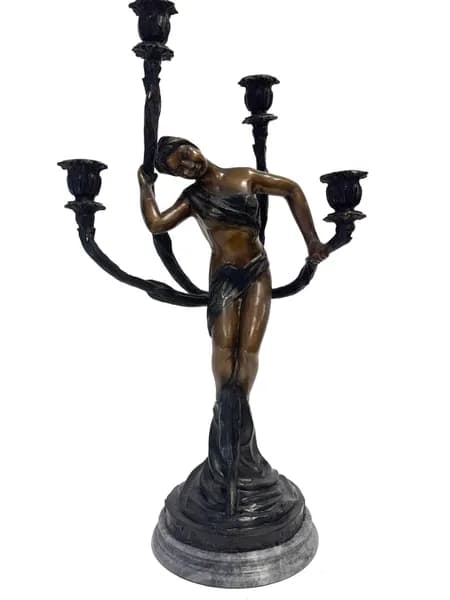 Candle holder with woman