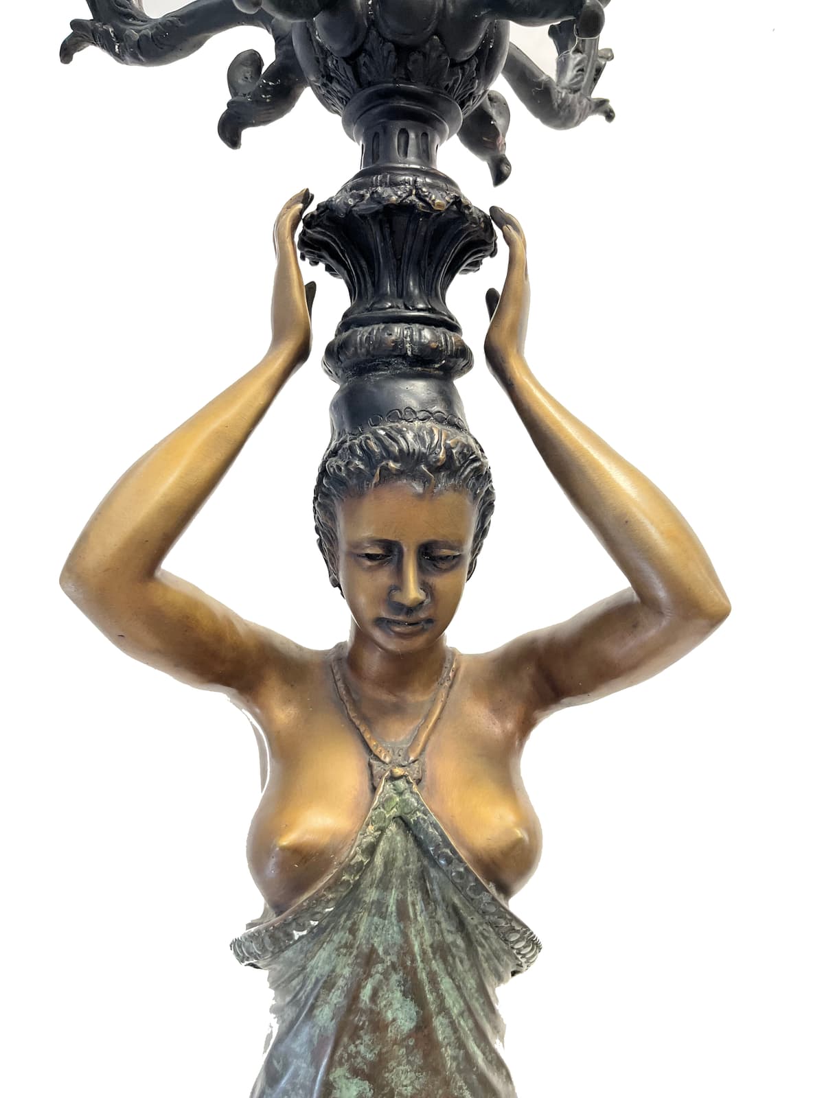 Candle holder with woman