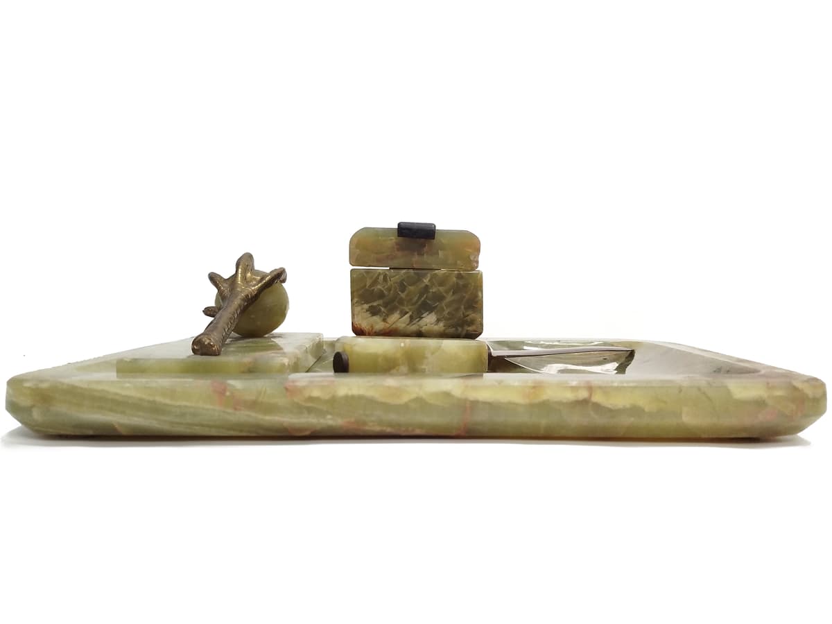 Art Deco desk set made of onyx