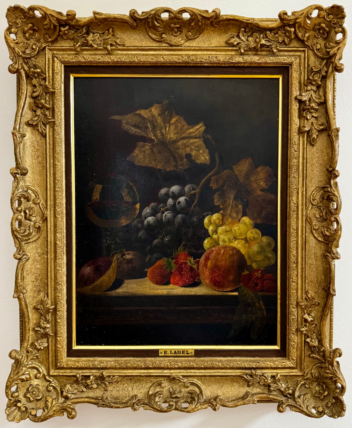 Csendélet gyümölcsökkel és egy pohár borral