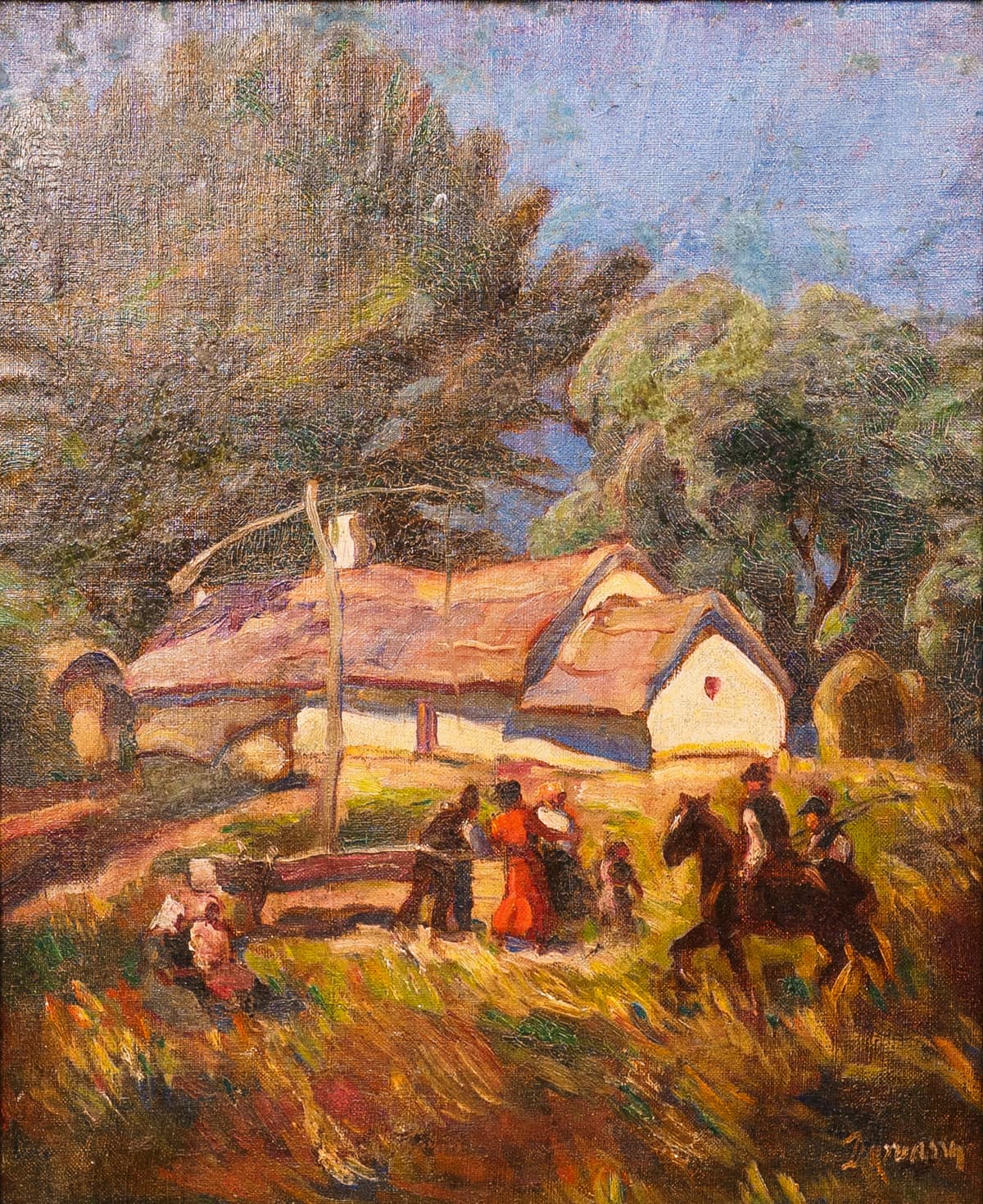 Látogatók a tanyán