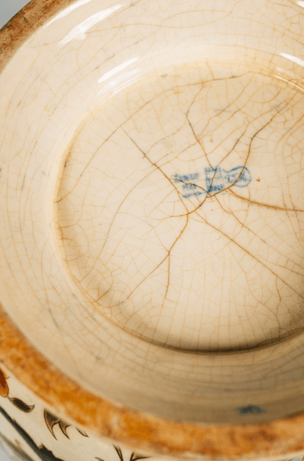 Zsolnay - Aranyozott kaspó