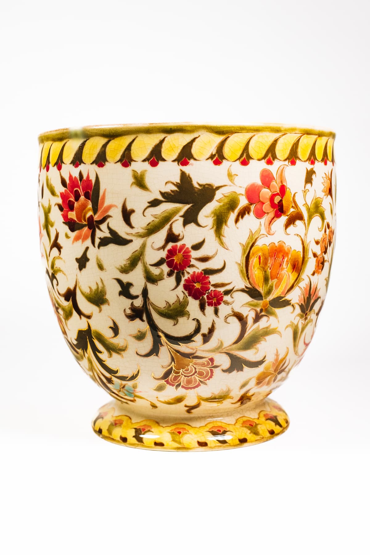 Zsolnay - Aranyozott kaspó