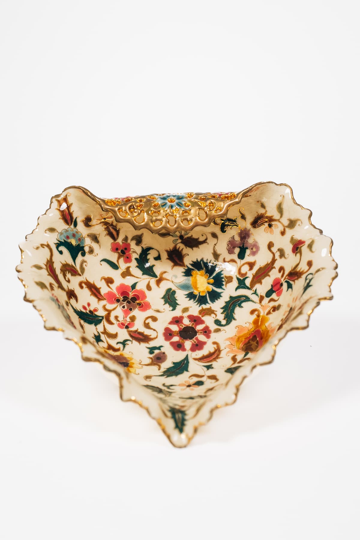 Zsolnay - Szív alakú kínálótál