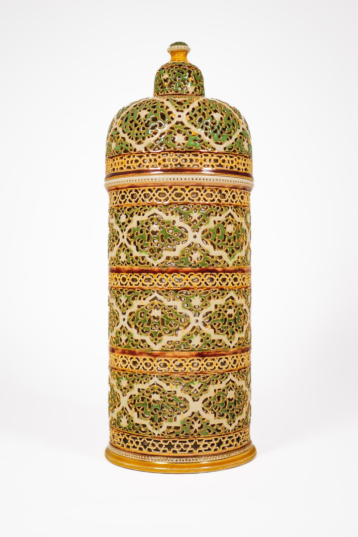 Zsolnay -Díszedény fedéllel