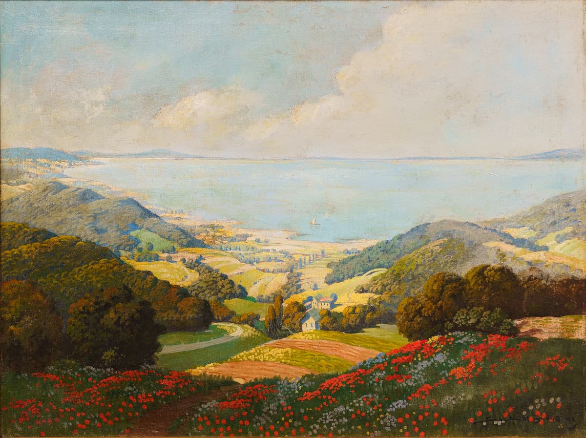 Balatoni panoráma a keszthelyi öbölre...