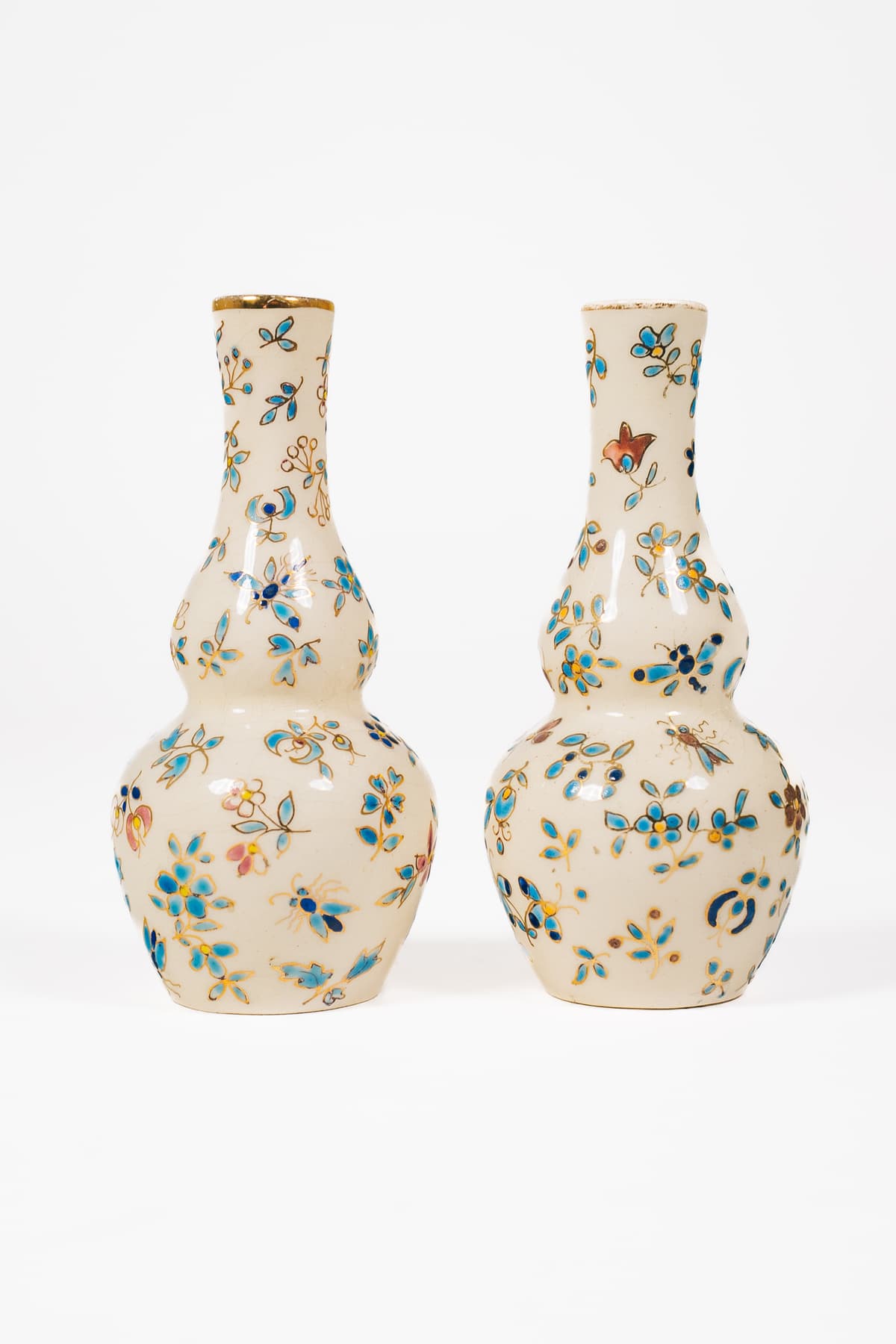 Fischer - Virágfüzéres miniatűr vázapár