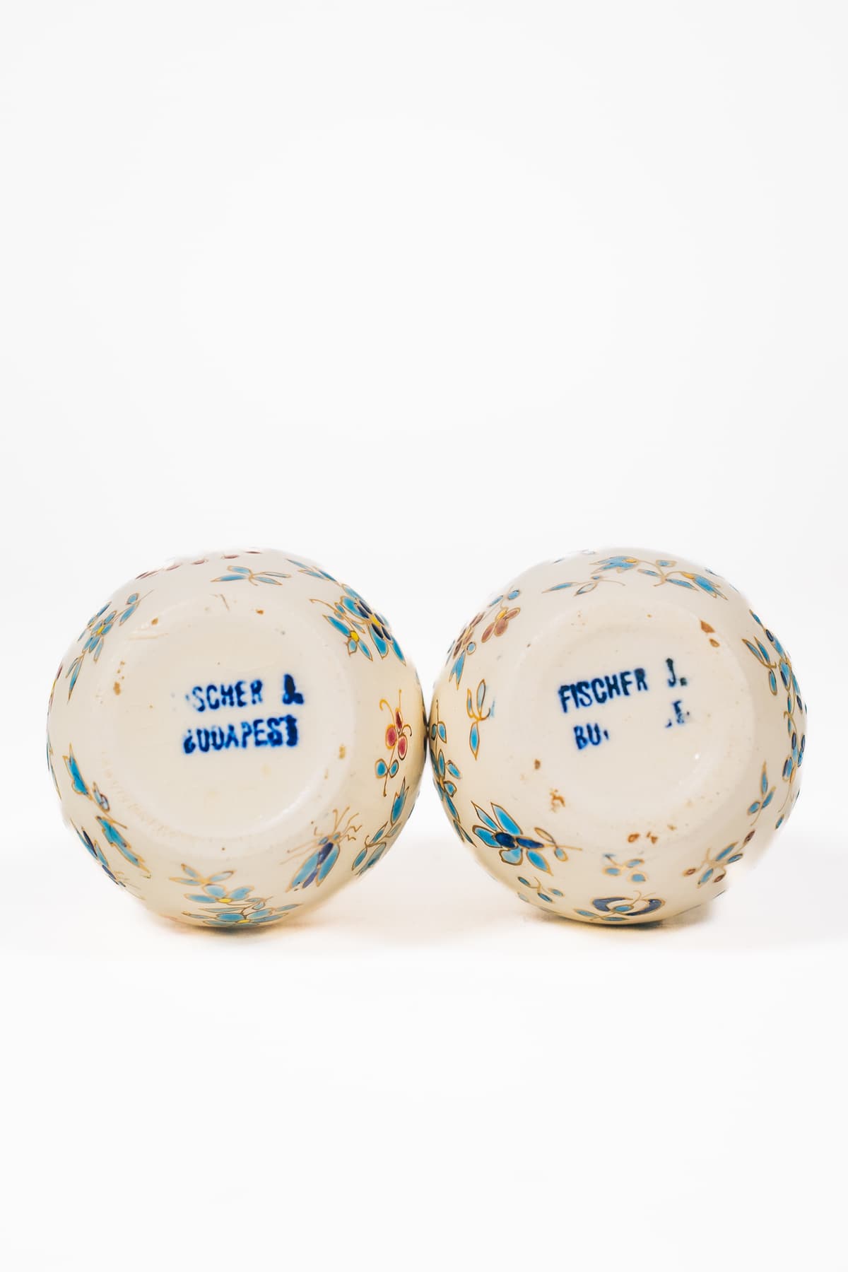 Fischer - Virágfüzéres miniatűr vázapár