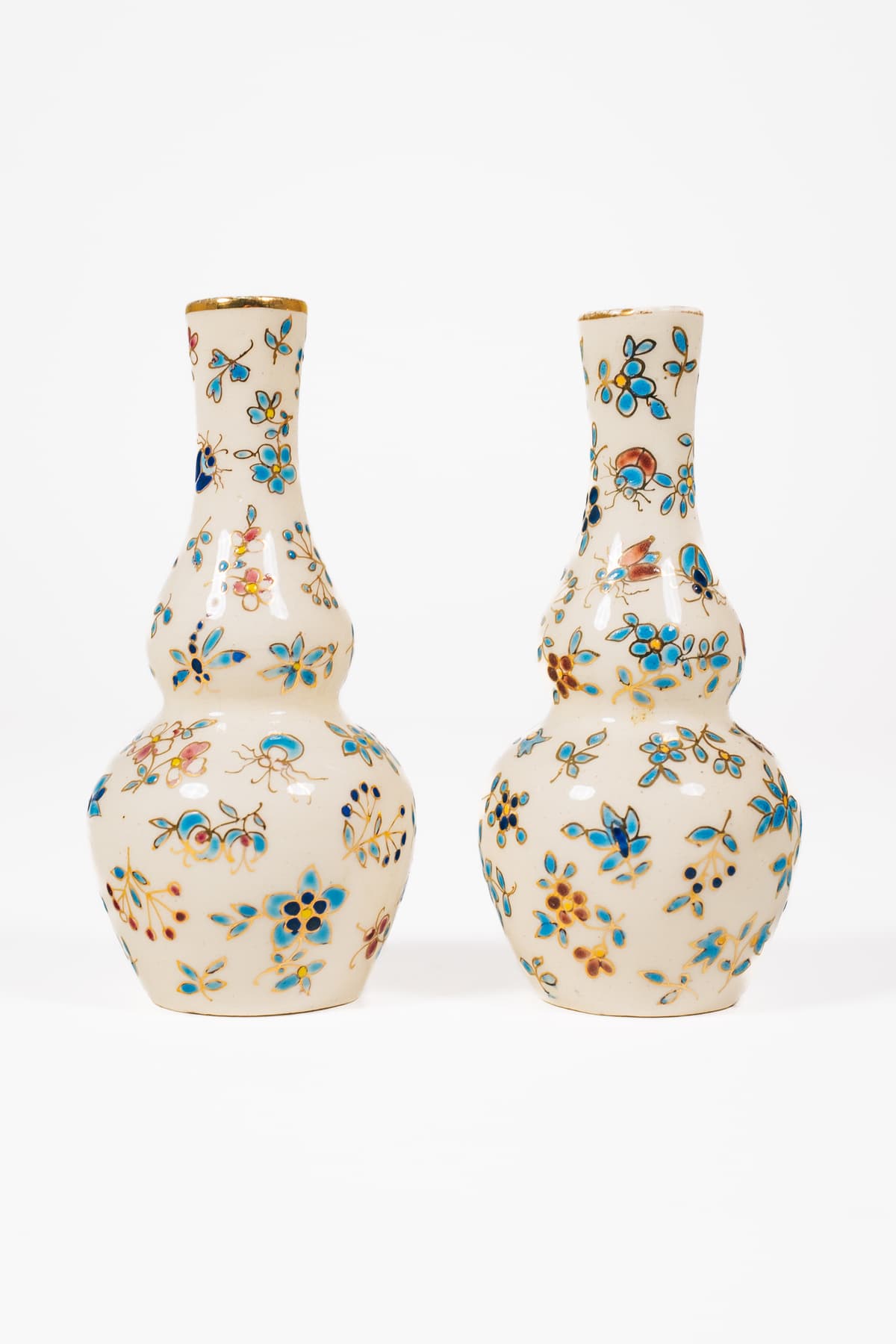 Fischer - Virágfüzéres miniatűr vázapár