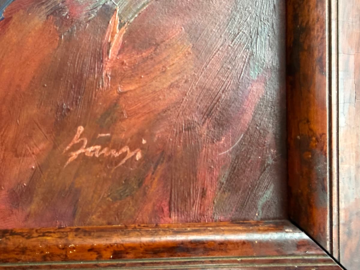 Piros masnis lányportré