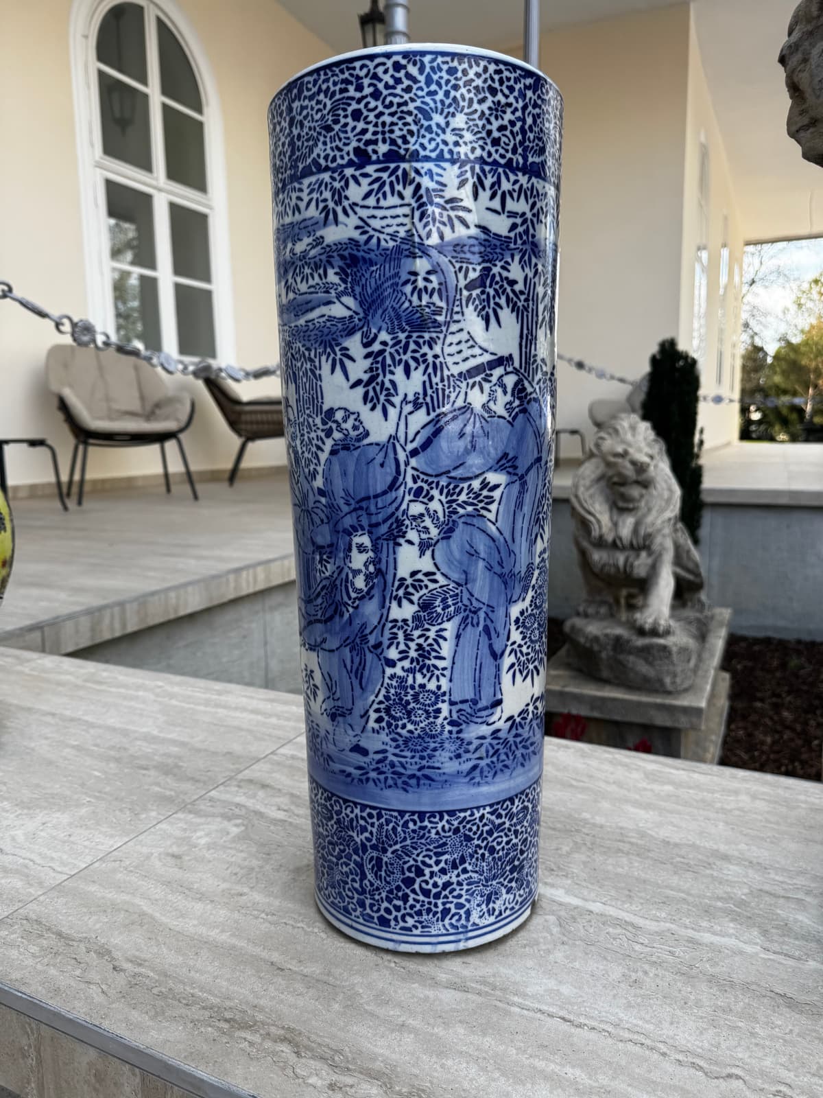 Esernyő tartó - Japán porcelán - Császári jelenet