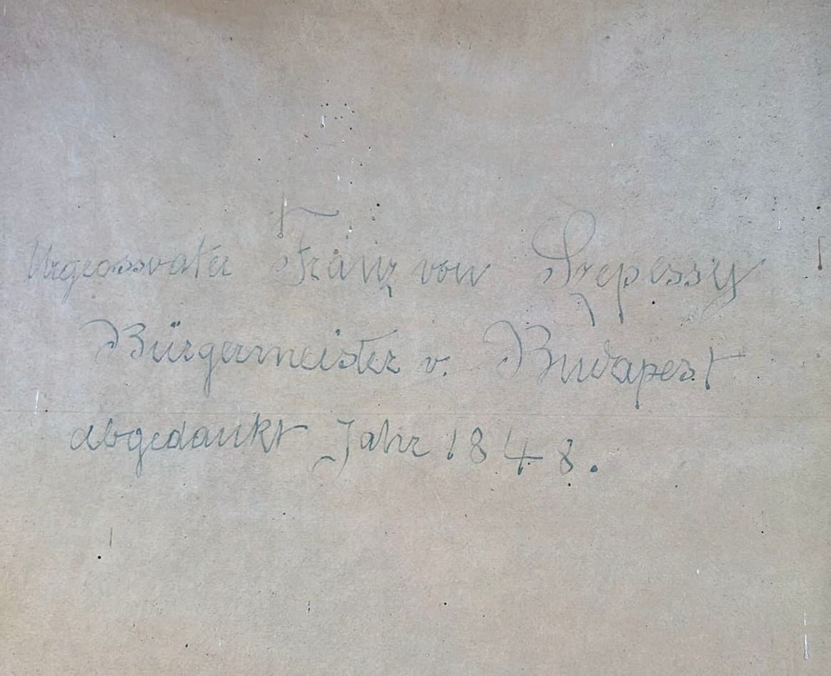 Szepessy Ferencz  1848 Bp polgármester portréja