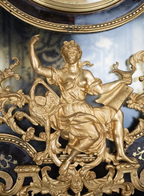 Du Quesné francia barna boulle álló óra