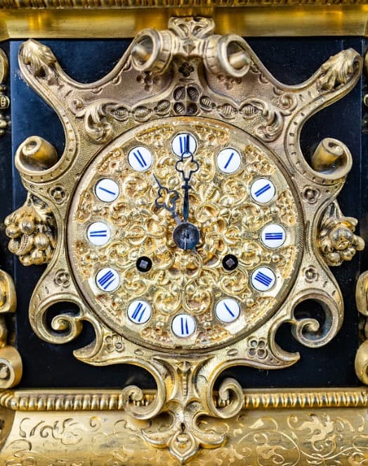 Francia kandalló óra 'Halász és fia' 19.század