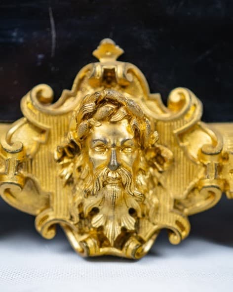 Francia kandalló óra 'Halász és fia' 19.század