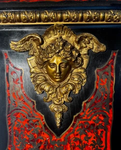 Napoleon III red boulle longcase clock