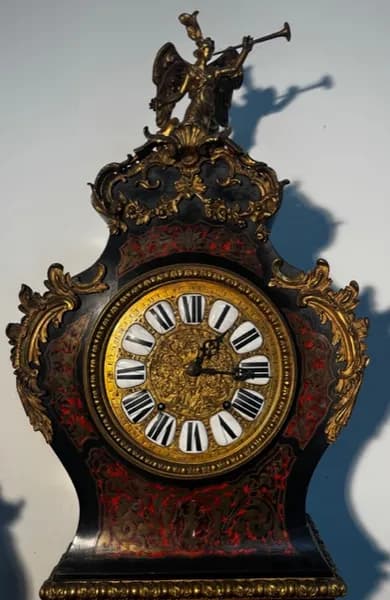 Napoleon III red boulle longcase clock