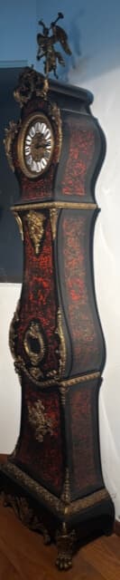 Napoleon III bordó boulle álló óra 19.század