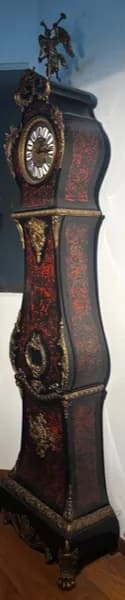 Napoleon III red boulle longcase clock