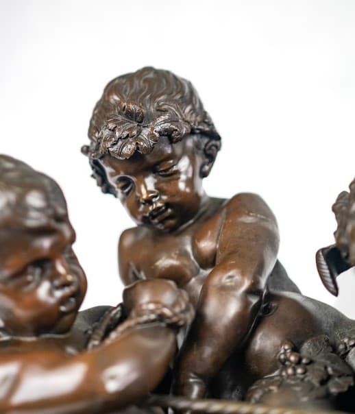 Francia kandalló óra tűzi aranyozott bronz 19.század