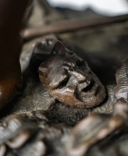 Francia kandalló óra tűzi aranyozott bronz 19.század