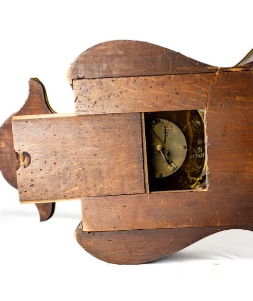 Francia fali kartell óra mahagóni és tűzi aranyozott bronz díszítés 19.század