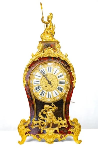 French red boulle cartell clock 19th century