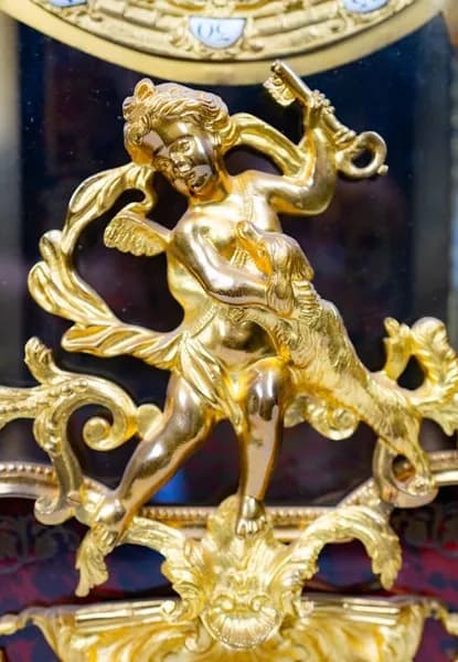 French red boulle cartell clock 19th century