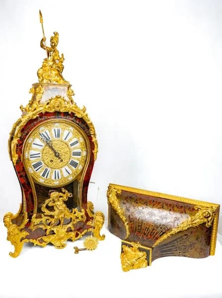 French red boulle cartell clock 19th century