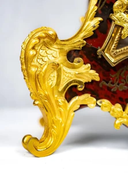 French red boulle cartell clock 19th century