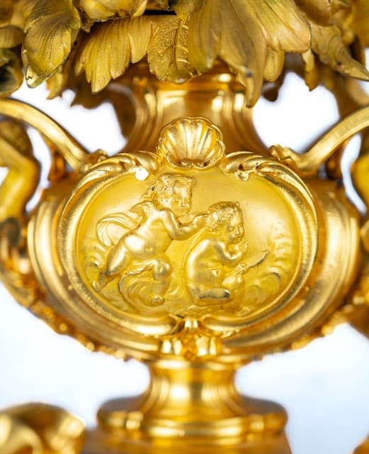 Grand mantle clock 19th century, Fx.Chopin, St. Petersburg