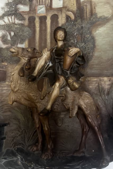 Orientalista terrakotta figurális fali dísz pár