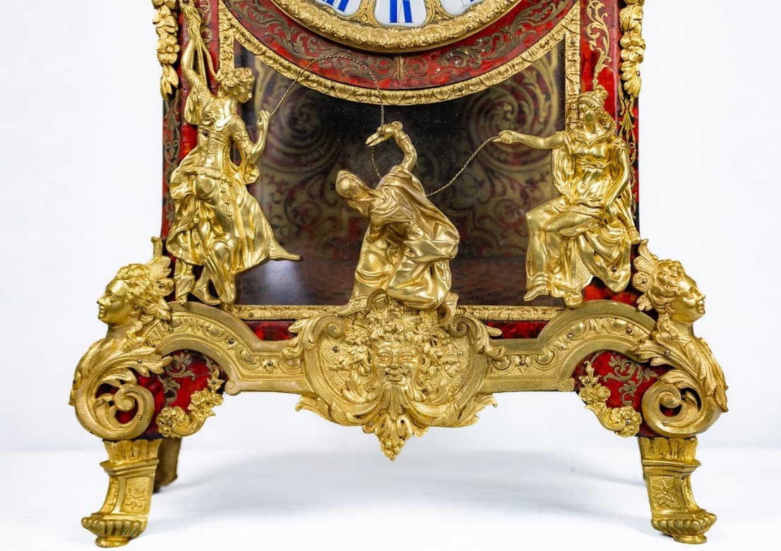 Francia bordó boulle kartel óra