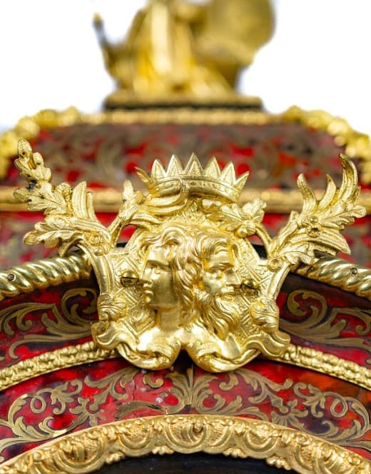 Francia bordó boulle kartel óra