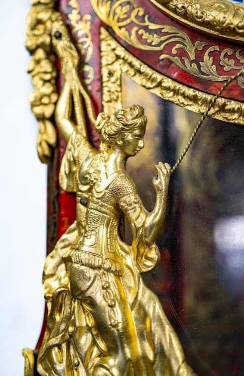 Francia bordó boulle kartel óra